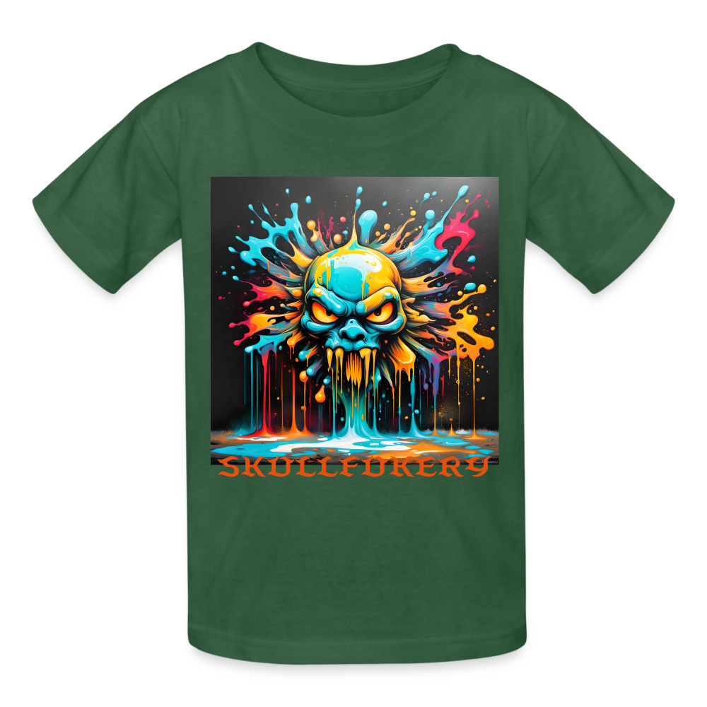 SKULLFUKERY - CHILDREN'S T-SHIRT - bottle green