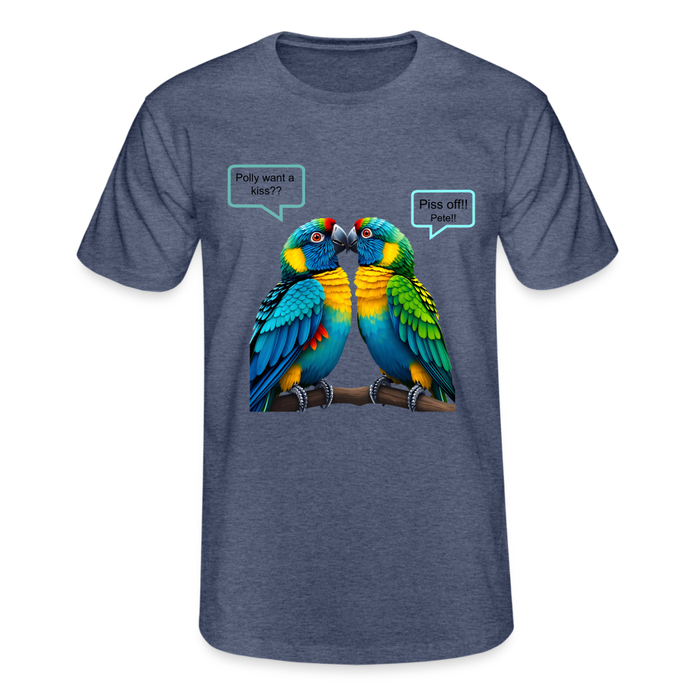 SQUABBLING PARROTS - MENS CLASSIC T-SHIRT - heather navy
