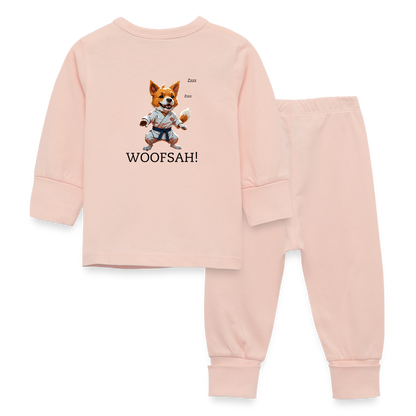 WOOFSAH! - BABY PAJAMAS - crystal pink