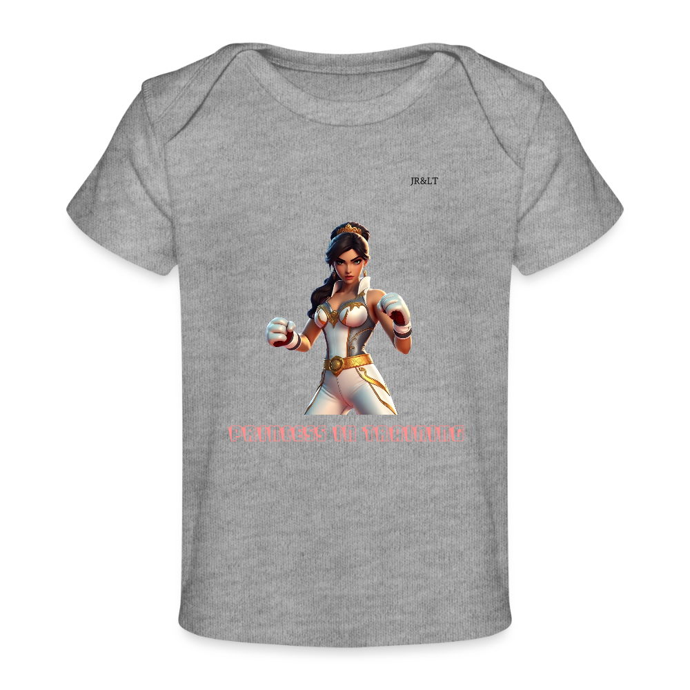UP MIDDLE FINGER - BABY T-SHIRT - heather grey